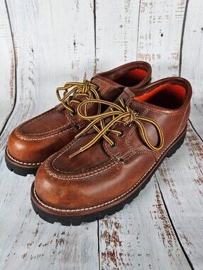 Vintage Polo Sport Ralph Lauren Brown Leather Work Shoe-Boot / Mens Size 10